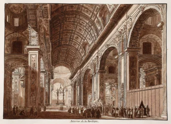 Interno della Basilica di San Pietro, 1833